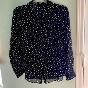 Love For Humanity Couture Button Down Sheer Blouse. Used, like new